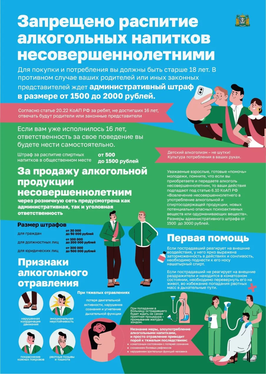Распитие спиртных напитков несовершеннолетними