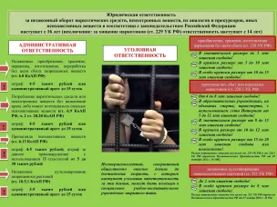 «Ответственность подростков за распространение и употребление наркосодержащих веществ».